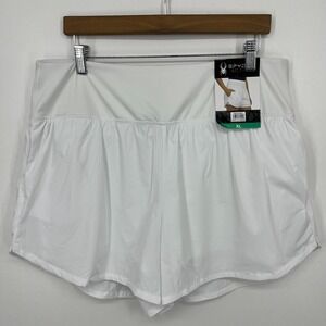 Spyder Active Shorts Women's Size XL White Solid Stretch 4" Inseam New NWT